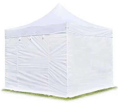 Immagine prodotto di TOOLPORT 3x3m gazebo pieghevole con laterali, PREMIUM acciaio, bianco