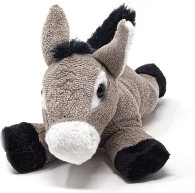 Peluche Animal En Peluche Mulet Oreilles Longues Âne 19 Cm Gris