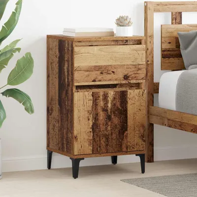 Immagine prodotto di vidaXL Tavolino da notte, 2 pezzi, legno di recupero, 40 x 35 x 70 cm, materiale in legno