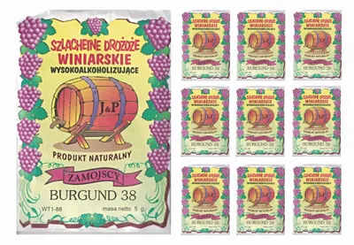 Produktbild von HUGBERT Weinhefe, BURGUND 38, für Rotweine, 100% natürlisches Produkt, Gärhefe Hefe, 10 Stück