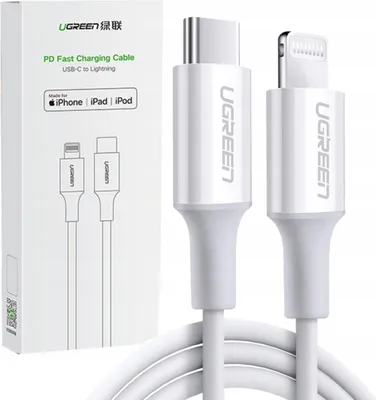 Immagine prodotto di Cavo Lightning Do Usb-C Ugreen 3A Us171, 1,5M (Biały)