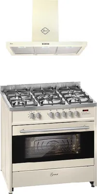 Produktbild von Gurari GCH E 911 Cr Gas Elektro Standherd 90 cm +GCH F 461 BG 9 Dunstabzugshaube 90 cm