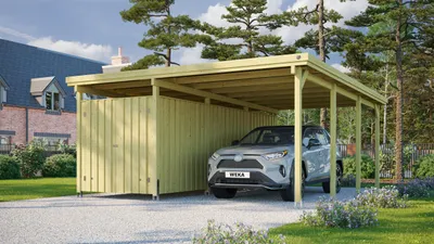 Produktbild von Carport 607 Gr.3 mit XXL Geräteraum B x T x H 512 x 602 x 233