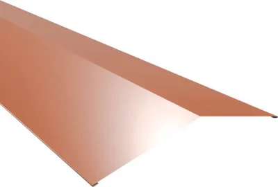 Produktbild von PRECIT Firstblech für Trapezblech kupferbraun RAL 8004 1000 mm x 250 mm x 250 mm x 0,63 mm