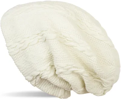 Produktbild von styleBREAKER warme Feinstrick Beanie Mütze mit Zopfmuster und Fleece Innenfutter, Slouch Longbeanie, Uni 04024131