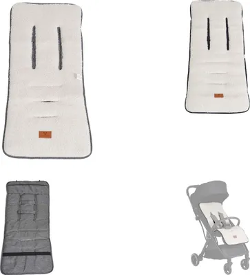 Produktbild von Cangaroo Kinderwagen Sitzauflage Luxe Universalsitzunterlage hoher Sitzkomfort grau