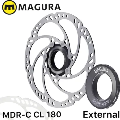 Produktbild von Magura Bremsscheibe MDR-C CL Center Lock mit Lockring für Steckachse Ø 180mm "External"