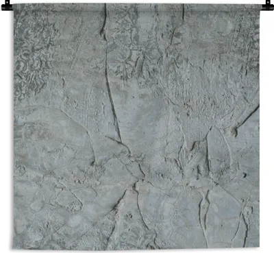 Produktbild von MuchoWow® Wandteppich Wandbehang Blau - Hell - Grau 120x120 cm Tapisserie Dekoration Wandtuch - Modern - Baumwollgewebe