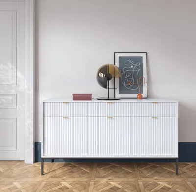 Produktbild von CORTADO KSZ154 Schubladenkommode 154 cm, Weiß