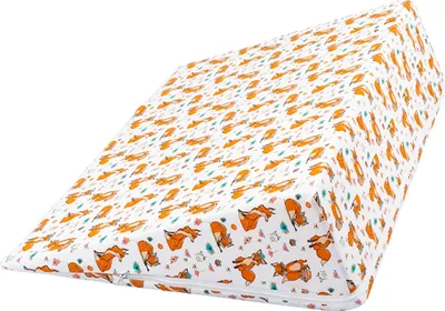 Produktbild von ÜBERZUG für Keilkissen - 80x50x20 cm - Orange,Weiß