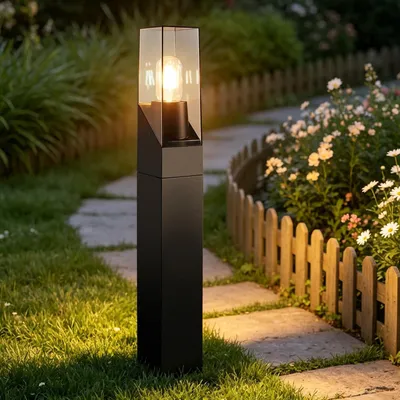 Produktbild von ZMH Außen Wegeleuchte LED Pollerleuchte 60cm Wegelampe E27 IP65 Wetterfest Wegelicht Außenlampe Stehend Gartenleuchte für Garten Rasen Hof Weg MAX.40W