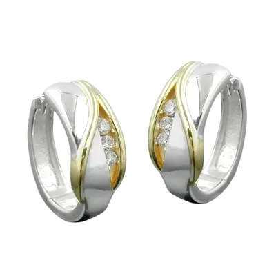 Produktbild von Creole bicolor Zirkonias Silber 925