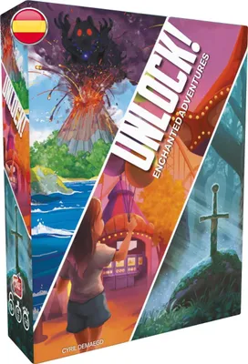 Imagen del producto de Asmodee Unlock! Aventuras Encantadas, juego de mesa, viajes/aventuras, a partir de 10 años, edición estándar, 60 minutos