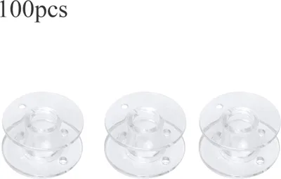 Imagen del producto de 100 bobinas fabricadas con plástico de alta calidad, accesorios multifuncionales para máquinas de coser