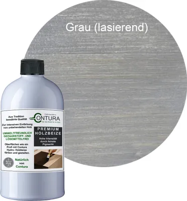 Produktbild von Contura 250ml. Holzbeize Wasserbeize Möbel Farbe - Grau