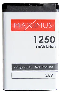 Zdjęcie produktu dla Bateria Maxximus Do Nokia 5220Xm, C3-01, C5, C6-01, 6303 1250Mah