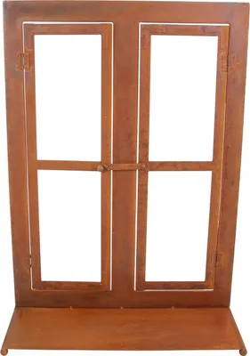 Produktbild von Gartendeko Fenster Metall Rost Optik 57x80cm