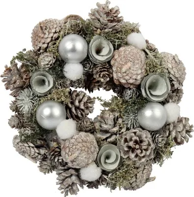Image de Guirlande de Noël décoration de porte 26 cm bleu