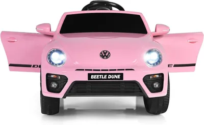 Produktbild von Elektroauto für Kinder, 12V Kinderfahrzeug mit 2,4G Fernbedienung, Kinderauto elektrisch mit LED-Licht & Musik & Sicherheitsgurt, 2-Sitzer Elektroauto für Kinder 3–8 Jahre (Rosa)