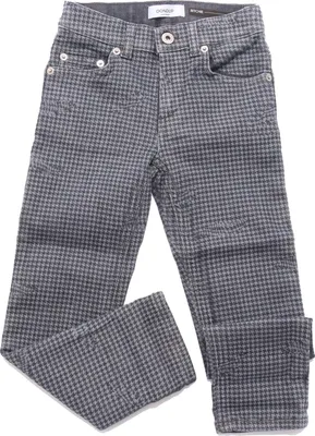 Imagen del producto de Pantalones vaqueros "1905AF" de la marca Bimba y Lola, modelo "GIRL", de la marca DONDUP, modelo "RITCHIE", color gris, estampado "pied de poule"