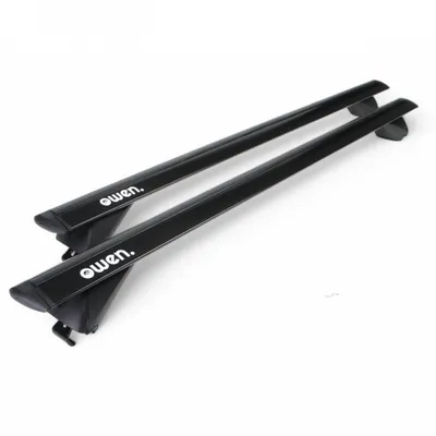 Produktbild von Střešní nosič Owen 3.0 Pro Black 120 cm - univerzální střešní nosič pro uzavřené a zapuštěné zábradlí | nosnost 90 kg | 2 minuty montáže | certifikát a GS
