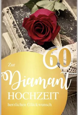 Produktbild von Diamanthochzeit - 60. Hochzeitstag - Glückwunschkarte im Format 11,5