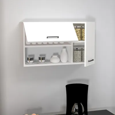 Immagine prodotto di Rassa - Mobile Pensile, 90x52h cm Bianco, 2 Ripiani