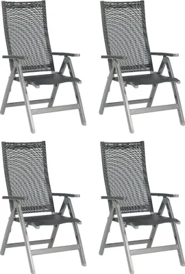 Produktbild von Sonnenpartner 4er-Set Klappsessel Fresno Aluminium/Textilen anthrazit Klappstuhl
