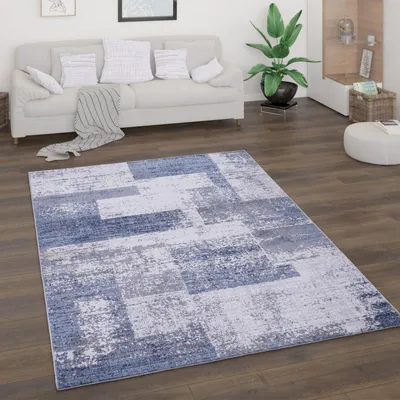 Produktbild von Teppich Wohnzimmer Kurzflor Vintage Abstrakt Modern Geometrisch Rautenmuster Grösse 120x160 cm