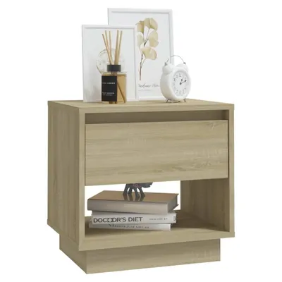Produktbild von Möbel Nachttisch Elegantes Design - Beistelltisch - Nachtschrank - Sonoma-Eiche 45x34x44 cm Holzwerkstoff Top3796640