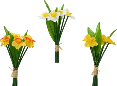 Produktbild von Künstlicher Blumenstrauß Narzissen 13x25cm 1 Stück sortiert