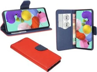 Obrázok produktu pre cofi1453® Puzdro typu kniha "Fancy" kompatibilné s mobilným telefónom SAMSUNG GALAXY A51 (A515F) peňaženkové puzdro s funkciou stojana, držiak na karty červeno-modré