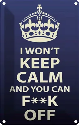 Produktbild von vianmo Blechschild 18x12 cm i won`t Keep Calm and you F**K Yoga