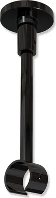 Produktbild von Interdeco Deckenträger, Deckenhalterung mit 13 cm Abstand, offener Deckenhalter für Innenlauf Gardinenstangen 20 mm Ø, 1-läufig, Schwarz, Modell Sonette