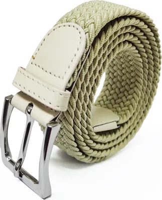 Produktbild von Glamexx24 Uni Elastischer Stoffgürtel Geflochtener Stretchgürtel Dehnbarer Gürtel für Damen und Herren, Beige, 140cm-Farbe: Beige -Größe: 140
