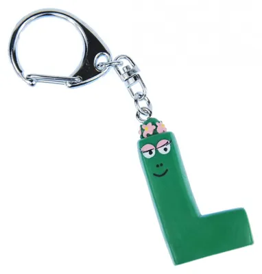Produktbild von L Barbapapa Schlüsselanhänger Miniblings Anhänger Buchstabe Initiale grün