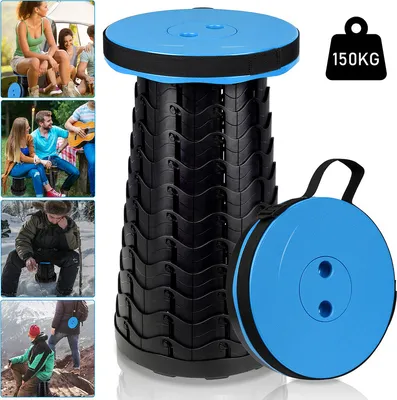 Produktbild von Yakimz Tragbarer Klappstuhl Hocker Faltbar Campingstuhl Klapphocker Teleskop Blau