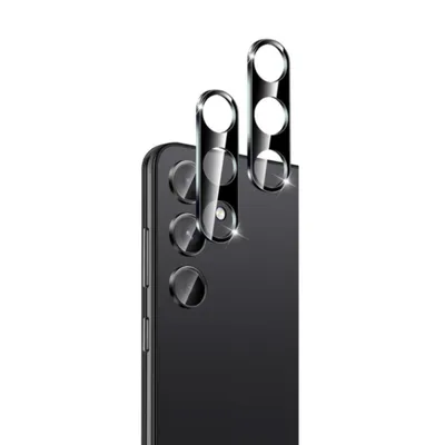 Produktbild von CLM-Tech 2X Kameraschutz kompatibel mit Samsung Galaxy S24 FE Kameraglas Panzerfolie Panzerglas Crystal Clear Kameraschutzfolie 9H Glas Schutz Glas Linse Schutzglas Folie kristallklar 2X Stück