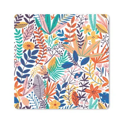 Produktbild von MuchoWow® Mauspad Mousepad Sommer - Pflanzen - Blumen - Blätter 20x20 cm - Mousepads - Maus Mat - Pad - Mausunterlage - Desk Mat - Bureauartikeln