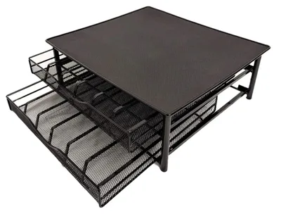 Immagine prodotto di Ripiano estraibile per l'organizzazione della cucina, porta capsule di caffè con cassetti estraibili per 72 capsule, organizer da piano in metallo