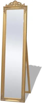 Imagen del producto de Espejo de pie en estilo barroco, 160x40 cm, color dorado