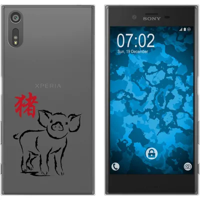 Produktbild von PhoneNatic Case kompatibel mit Sony Xperia XZs Silikon-Hülle Tierkreis Chinesisch M12