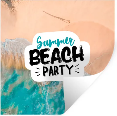 Produktbild von MuchoWow® Wandtattoo Wandsticker Wandaufkleber Sommer - Sprichwörter - Strand - Meer 30x30 cm Selbstklebend und Repositionierbar - Repositionierbar - Wasser abweisend