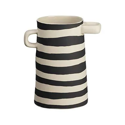 Produktbild von ASA Vase, gestreift RAYU D. 11 cm, H. 17 cm, Handarbeit 84002130 Vorteilsset beinhaltet 4 x den genannten Artikel und Geschenk + Spende
