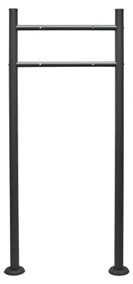 Produktbild von Briefkastenständer Anthrazit 1200 x 500 mm, Standfuß für Briefkästen, Briefkastenständer aus Stahl für Standbriefkästen