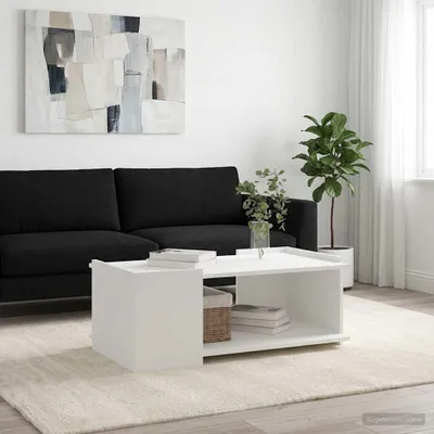 Produktbild von Couchtisch Weiß 90 x 50 x 33 cm Holzwerkstoff - Couchtische DE1621