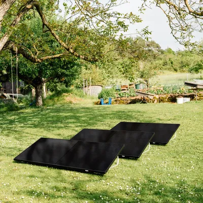 Produktbild von 1500 Watt, Garten, Bifazial Komplettset, Balkonkraftwerk, Germany 5m Anschlusskabel, Hoymiles HMS-1600-4WB