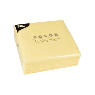 Produktbild von 100 Servietten, 1-lagig 1/4-Falz 33 cm x 33 cm creme