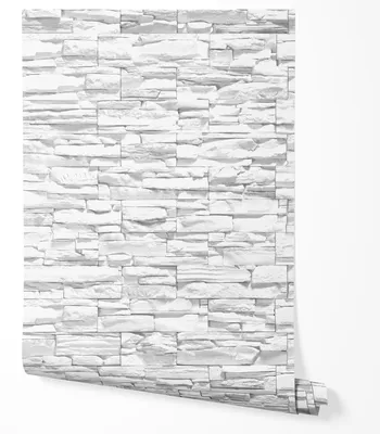 Produktbild von Selbstklebende Tapete Möbelfolie Steinoptik Weiß 3D Effekt Naturstein Wandtapete Modern Wohnzimmer Schlafzimmer Küche Flur Skandinavisch Minimalistisch 10m x 0,5m