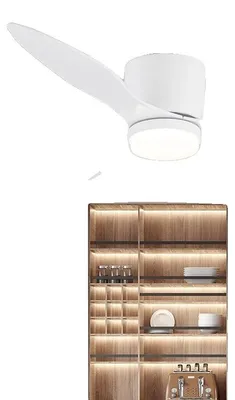 Image de Ventilateur de plafond, télécommande, éclairage réglable, BLANC-a, 52 pouces-b